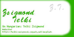 zsigmond telki business card